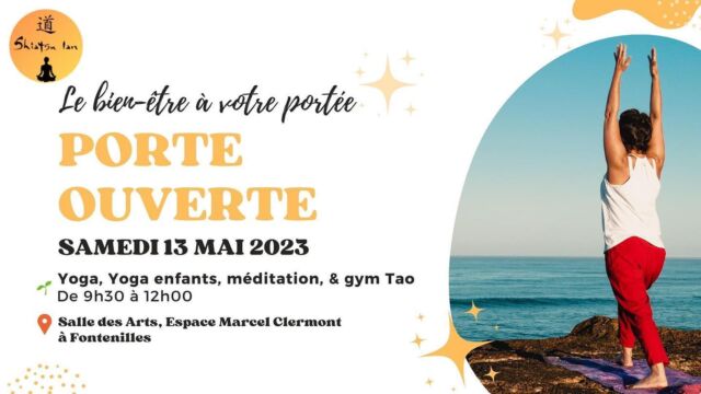 SHIATSU IAN
N’hésite plus, viens nous rencontrer !
Il est temps de franchir la porte du bien-être, pour mieux te retrouver !!
Merci de partager l'information avec Shiatsu ian je vais mieux !!!Journée porte ouverte
Samedi 13 mai 2023
De 9h30 à 12H !
Yoga & gym Tao Shiatsu
Les inscriptions 2023/2024 sont ouvertes !
Pour toute nouvelle inscription lors de la porte ouverte tu commences les cours de suite !
Merci Shiatsu ian !Plus de 230 cours par an !
Mardi de 17h15 à 18h30, Yoga sur chaise seniors et personnes à mobilités réduites,
Mardi de 18h45 à 20h, Gym Tao,
Mercredi de 10h15 à 11h30, Gym Tao,
Mercredi de 17h30 à 18h30 Yoga enfant,
Mercredi de 19h à 20h30, Yoga Hatha vinyasa,
Jeudi de 18h45 à 20h15, Yin yoga,
Vendredi de 10h à 11h30, Yoga yin yang.